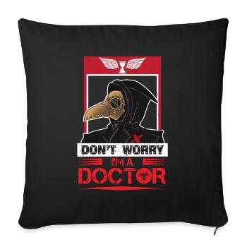 Vintage Plague Doctor Goggles Steampunk Apocalypse - Sofakissenbezug 45 x 45 cm - Schwarz - Vorne