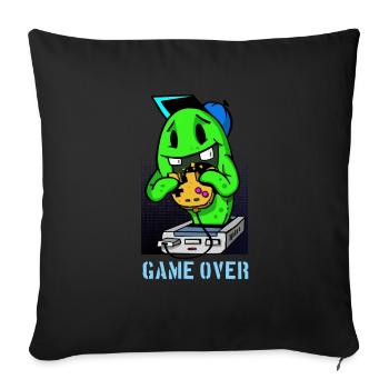 Gaming Gamer Comic Jeu terminé - Housse de coussin décorative 45 x 45 cm - noir - Devant