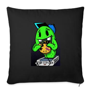 Gaming Gamer Comic Controller - Sofa pillowcase 17,3'' x 17,3'' (45 x 45 cm) - black - Front