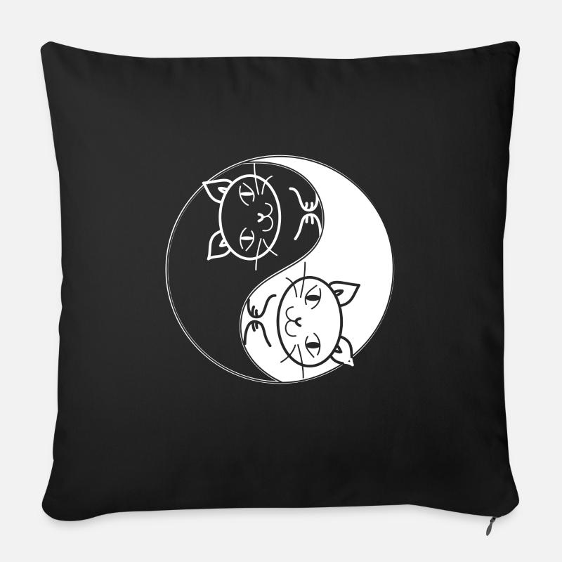 Yin Yang - Sofakissenbezug 45 x 45 cm - Schwarz