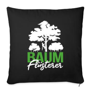 Tree Whisperer - Cadeau de la forêt Ranger drôle - Housse de coussin décorative 45 x 45 cm - noir - Devant