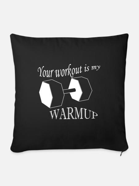 Workout Warmup - Sofakissenbezug 45 x 45 cm - Schwarz