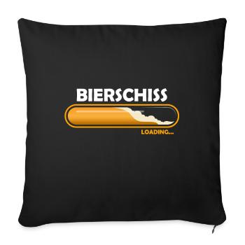 Bierschiss - Sofakissenbezug 45 x 45 cm - Schwarz - Vorne