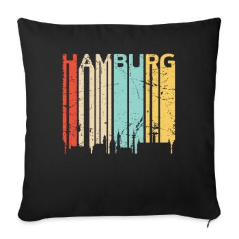 Hamburg - Sofa pillowcase 17,3'' x 17,3'' (45 x 45 cm) - black - Front