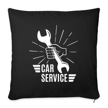 Auto mécanicien - Housse de coussin décorative 45 x 45 cm - noir - Devant