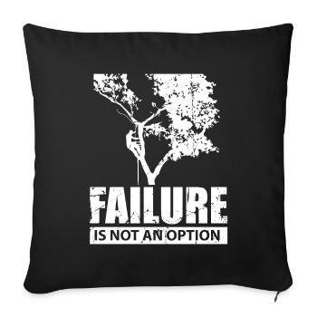 Baumkletterer Versagen ist keine Option Holz Liebe - Sofakissenbezug 45 x 45 cm - Schwarz - Vorne
