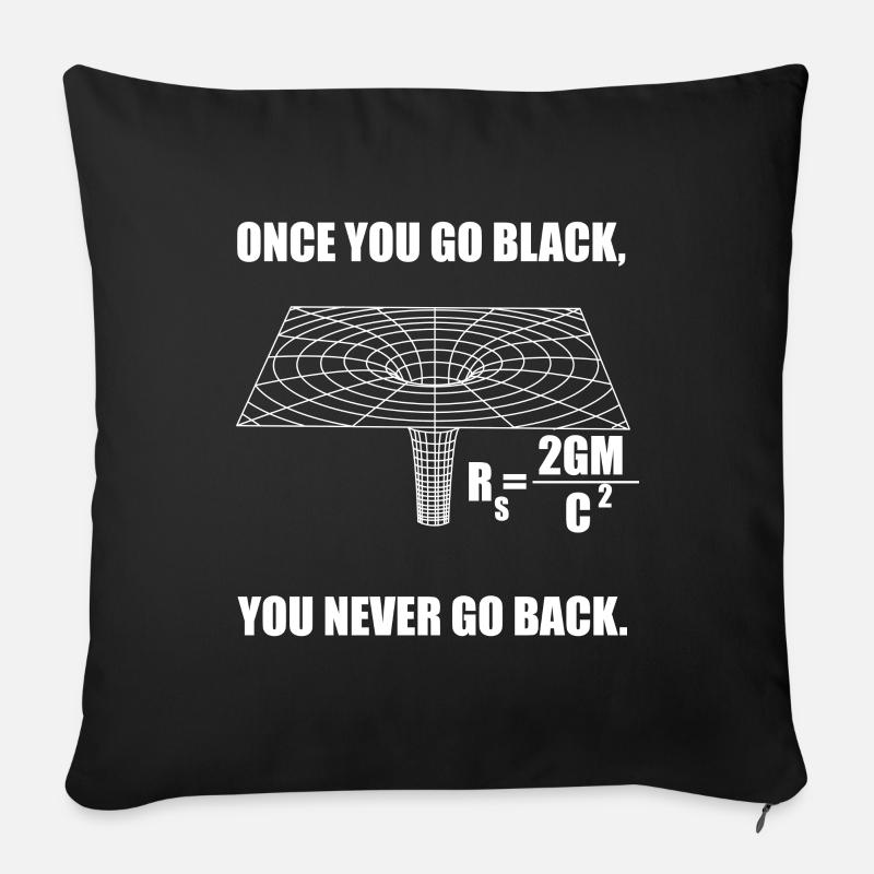 Black Hole Science - Sofa pillowcase 17,3'' x 17,3'' (45 x 45 cm) - black