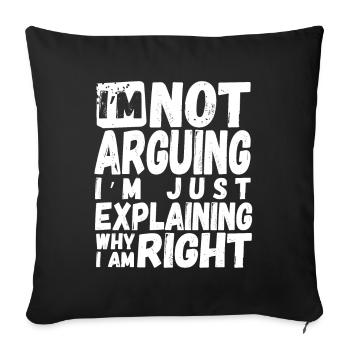Je ne discute pas - Dire drôle Sarcasm Design - Housse de coussin décorative 45 x 45 cm - noir - Devant