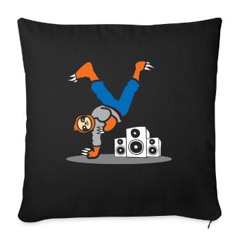 Faultier Urban Street Break Dance Kostüm Musik - Sofakissenbezug 45 x 45 cm - Schwarz - Vorne