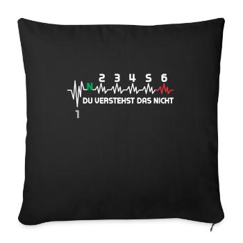 Motorcycle Heartbeat Pulse You Don't Understand This - Sofa pillowcase 17,3'' x 17,3'' (45 x 45 cm) - black - Front