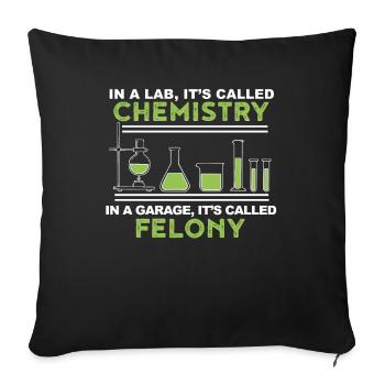 Chimie Drôle Chimie Garage Crime Gift - Housse de coussin décorative 45 x 45 cm - noir - Devant