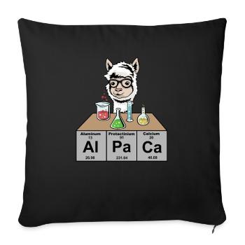 Chimie Drôle Chimie Alpaga Alpaga Cadeau - Housse de coussin décorative 45 x 45 cm - noir - Devant