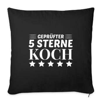 Koch Köchin Essen Restaurant Geschenkidee - Sofakissenbezug 45 x 45 cm - Schwarz - Vorne