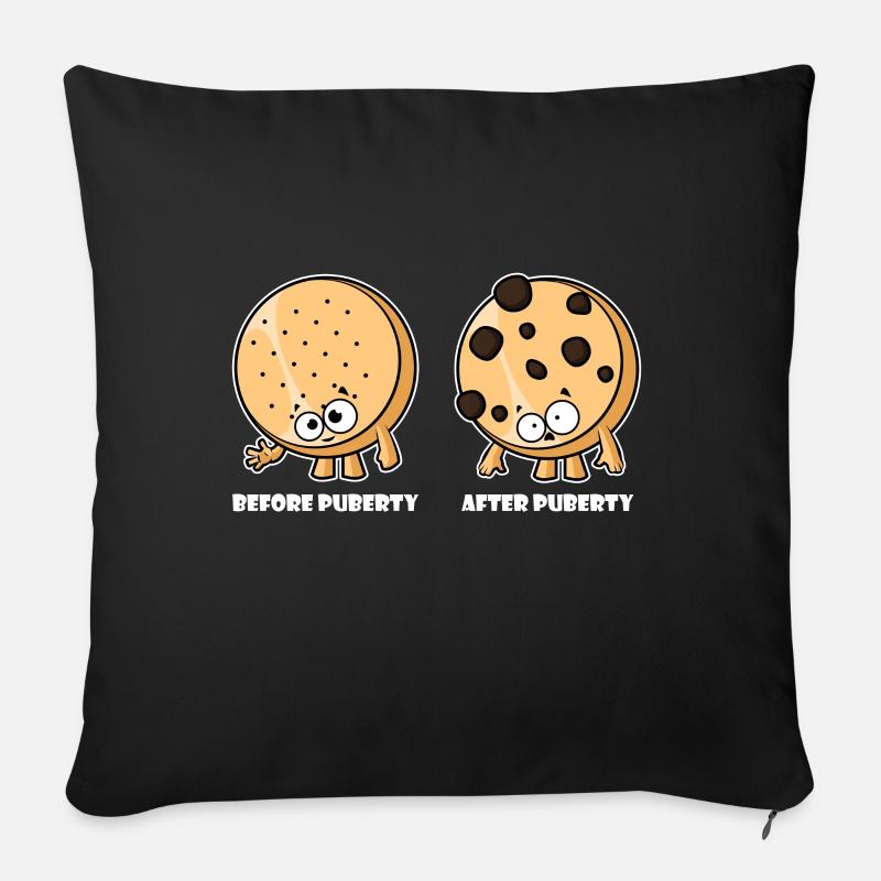 Puberté - Housse de coussin décorative 45 x 45 cm - noir