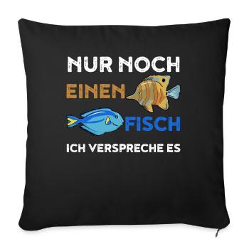 Aquarium Funny Just another fish gift - Sofa pillowcase 17,3'' x 17,3'' (45 x 45 cm) - black - Front