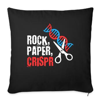 Stein Papier Crispr - Sofakissenbezug 45 x 45 cm - Schwarz - Vorne