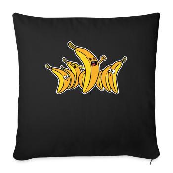Angry banana - Sofa pillowcase 17,3'' x 17,3'' (45 x 45 cm) - black - Front