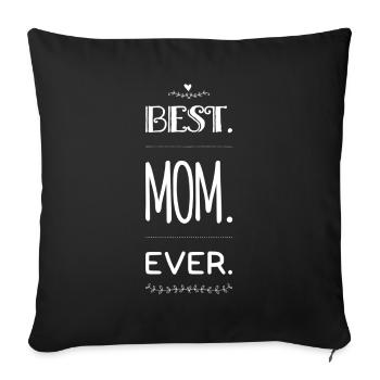 Best Mom - Sofa pillowcase 17,3'' x 17,3'' (45 x 45 cm) - black - Front