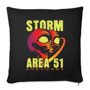 Storm Area 51 - Sofakissenbezug 45 x 45 cm - Schwarz - Vorne
