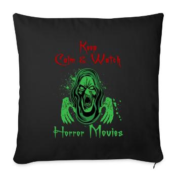 Horror - Sofa pillowcase 17,3'' x 17,3'' (45 x 45 cm) - black - Front
