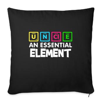 Drôle de chimie oncle élément tableau périodique - Housse de coussin décorative 45 x 45 cm - noir - Devant