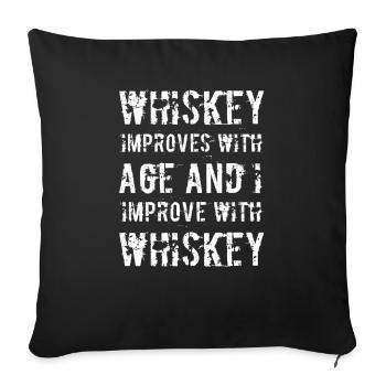 Whiskey - Sofakissenbezug 45 x 45 cm - Schwarz - Vorne