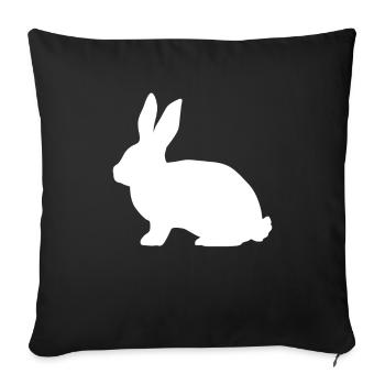 Hare - Sofa pillowcase 17,3'' x 17,3'' (45 x 45 cm) - black - Front