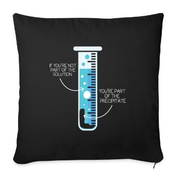 Chemistry scientist chemist test tube - Sofa pillowcase 17,3'' x 17,3'' (45 x 45 cm) - black - Front