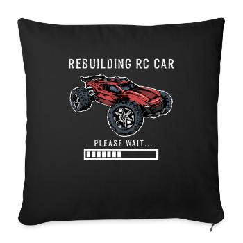 Reconstruction de la voiture télécommandée à distance - Housse de coussin décorative 45 x 45 cm - noir - Devant