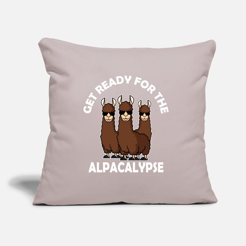 Préparez-vous pour l'Alpacalypse Housse de coussin décorative 45 x 45 cm