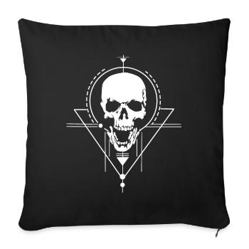 Tête de mort - Housse de coussin décorative 45 x 45 cm - noir - Devant