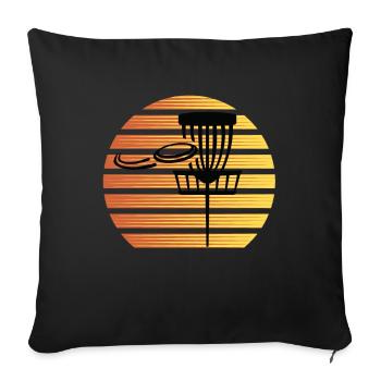Design hobby ultime pour Frisbee pour les joueurs de Frisbee - Housse de coussin décorative 45 x 45 cm - noir - Devant