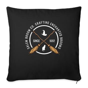Salem Besen Fabrik Halloween Hexen Geschenk - Sofakissenbezug 45 x 45 cm - Schwarz - Vorne