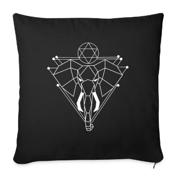 elephant - Sofa pillowcase 17,3'' x 17,3'' (45 x 45 cm) - black - Front