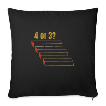 Magicien magicien illusion d'optique - Housse de coussin décorative 45 x 45 cm - noir - Devant