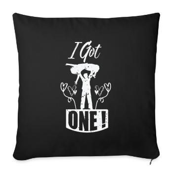 Bachelor party engagement groom bride - Sofa pillowcase 17,3'' x 17,3'' (45 x 45 cm) - black - Front