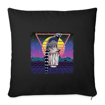Lemurs gang - Sofa pillowcase 17,3'' x 17,3'' (45 x 45 cm) - black - Front