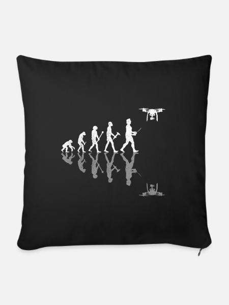 Drone Evolution - Sofakissenbezug 45 x 45 cm - Schwarz