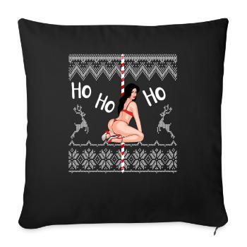 Sexy Christmas Ugly Christmas Naughty Gift - Sofa pillowcase 17,3'' x 17,3'' (45 x 45 cm) - black - Front