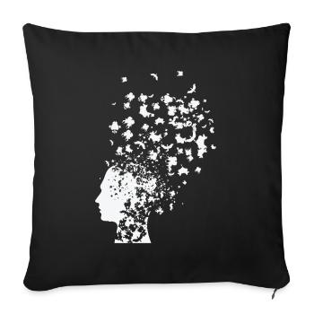 Psychology Rorschach card thought inkblot test - Sofa pillowcase 17,3'' x 17,3'' (45 x 45 cm) - black - Front