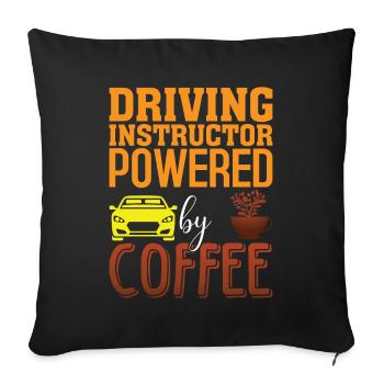 Moniteur de conduite Cadeaux - Housse de coussin décorative 45 x 45 cm - noir - Devant