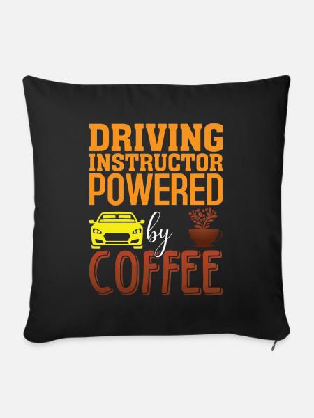 Fahrlehrer Spruch Geschenk - Sofakissenbezug 45 x 45 cm - Schwarz