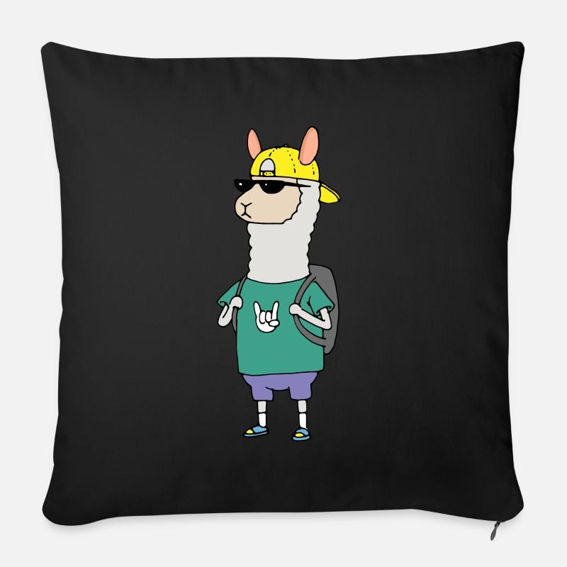 Alpaka Cool - Sofakissenbezug 45 x 45 cm - Schwarz