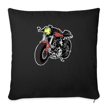 Cafe Racer - Sofa pillowcase 17,3'' x 17,3'' (45 x 45 cm) - black - Front