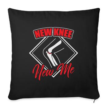 Operation Erholung Knie OP Wohlbefinden Geschenk - Sofakissenbezug 45 x 45 cm - Schwarz - Vorne