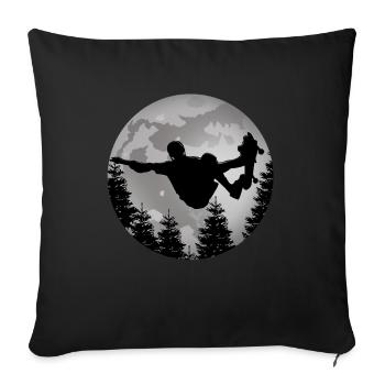 skateboard - Housse de coussin décorative 45 x 45 cm - noir - Devant