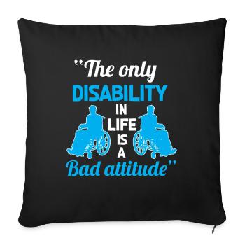 Wheelchair Handicap Wheelchair Disability - Sofa pillowcase 17,3'' x 17,3'' (45 x 45 cm) - black - Front
