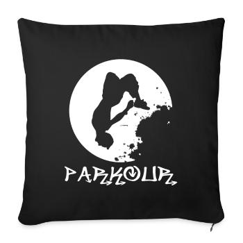 Parkour - Sofa pillowcase 17,3'' x 17,3'' (45 x 45 cm) - black - Front