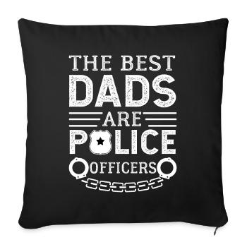 Best Papa Policeman - Sofa pillowcase 17,3'' x 17,3'' (45 x 45 cm) - black - Front