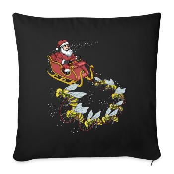 Bee Christmas - Housse de coussin décorative 45 x 45 cm - noir - Devant
